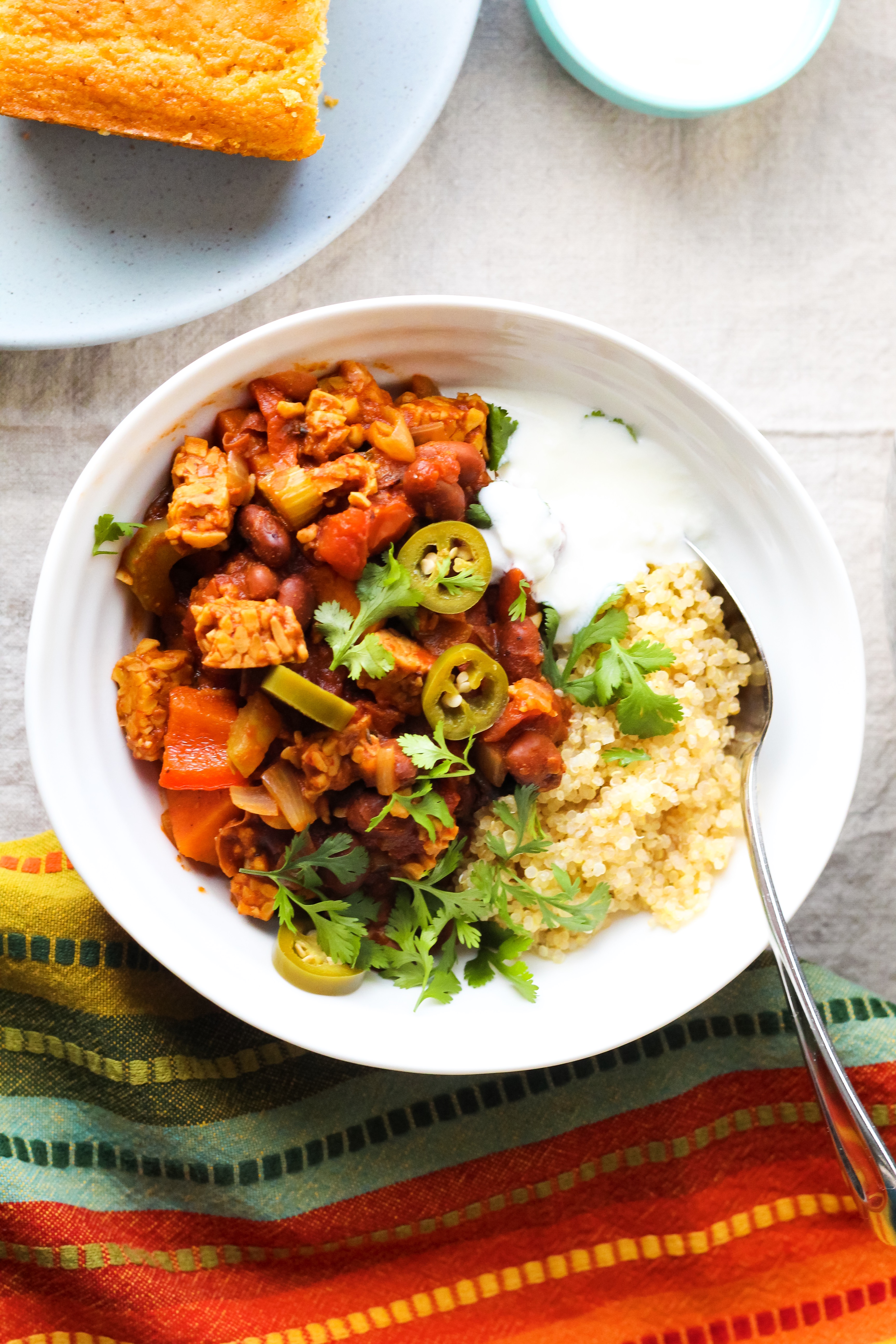 High Protein Vegan Chili with Tempeh