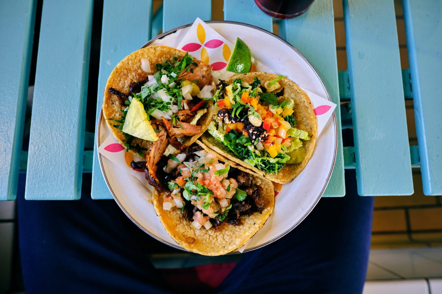 three tacos on a plate- to go with the segment on eating enough