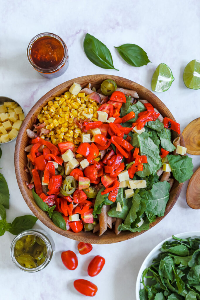 Corn, Bacon, and Jalapeno Pasta Salad | Up Beet Kitchen