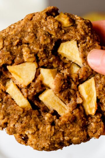 featured image, close up of one of the cookies in my hand