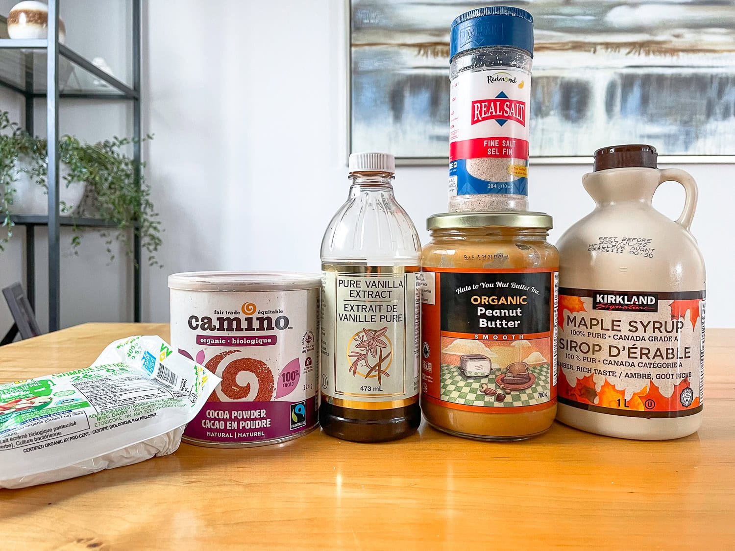 a photo of the pudding ingredients on a table 