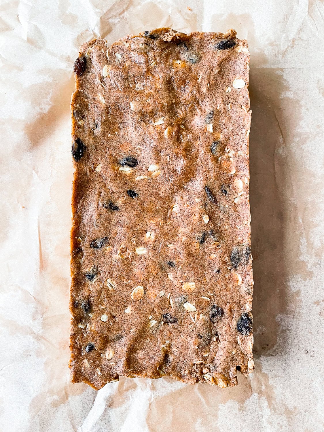 process shot of what the bars look like once they come out of the freezer 