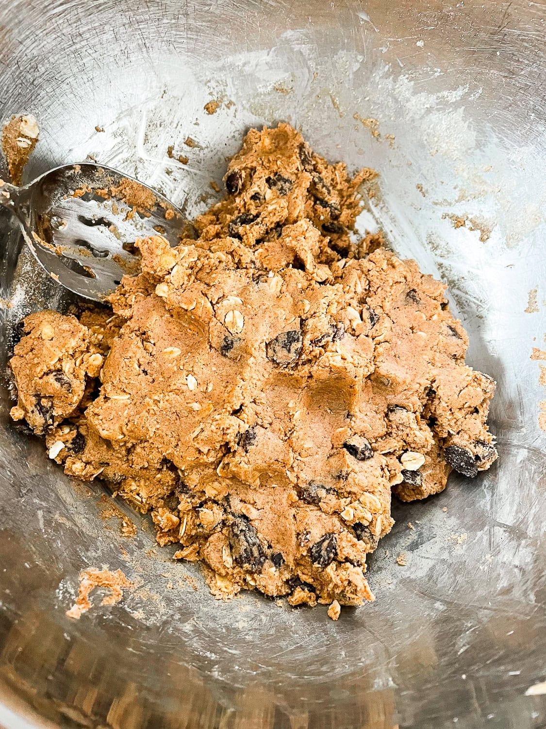 process shot of the dough once everything has been stirred together